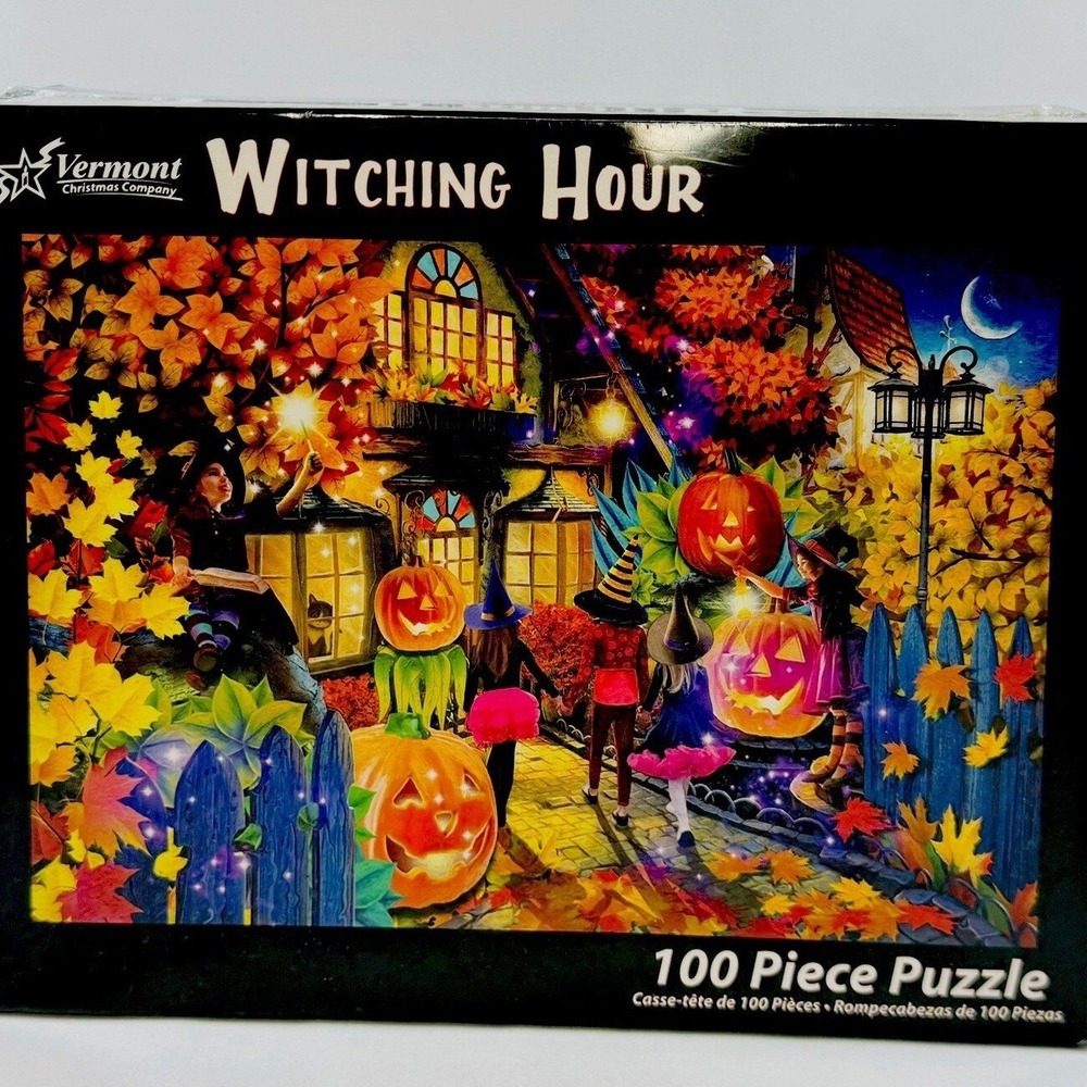 Witching Hour 100 Piece Jigsaw Puzzle Vermont Christmas Company Analog Play